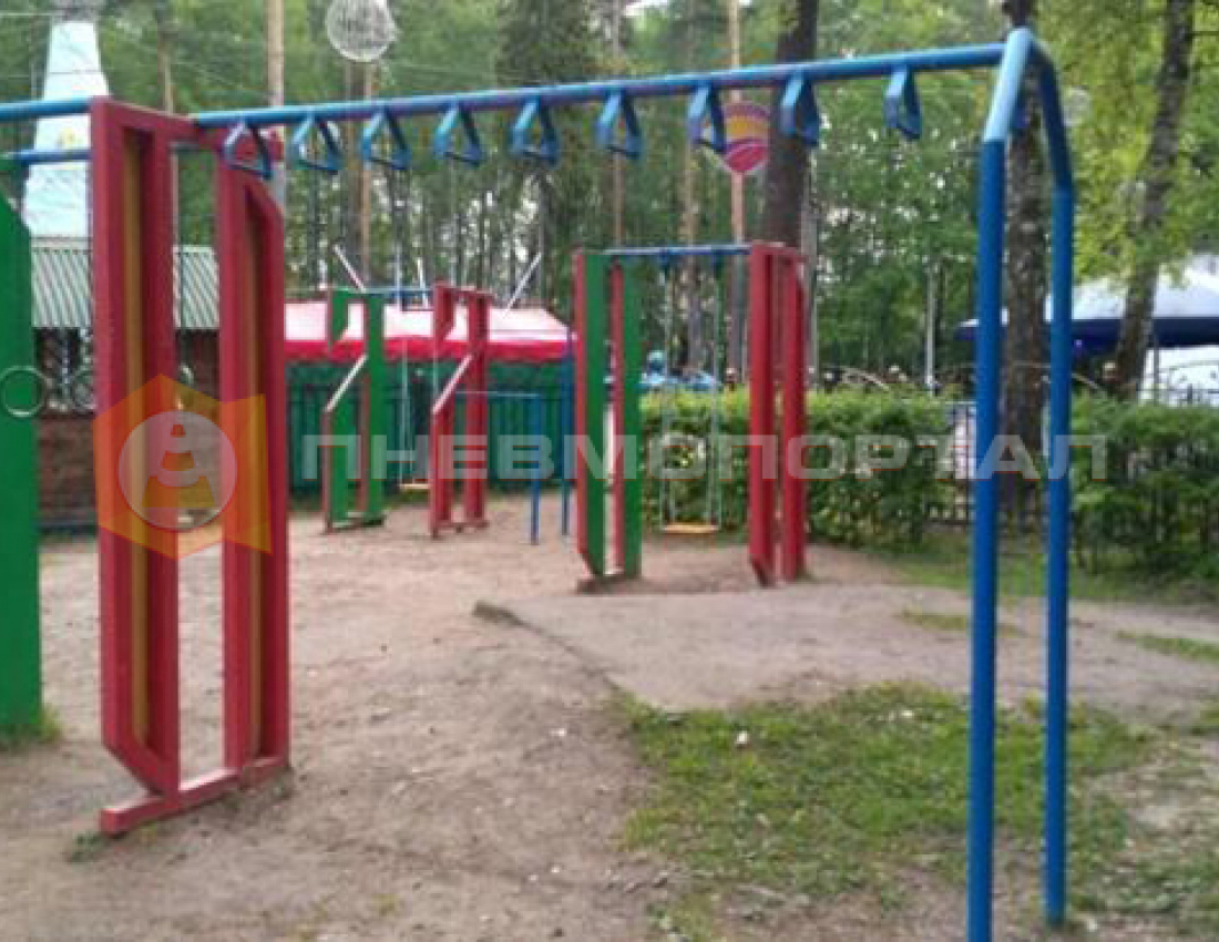 Произвели пескоструйную обработку детской площадки Произвели пескоструйную обработку детской площадки