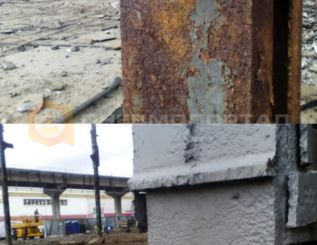 Очистили крупногабаритные конструкции промышленного назначения Очистили крупногабаритные конструкции промышленного назначения