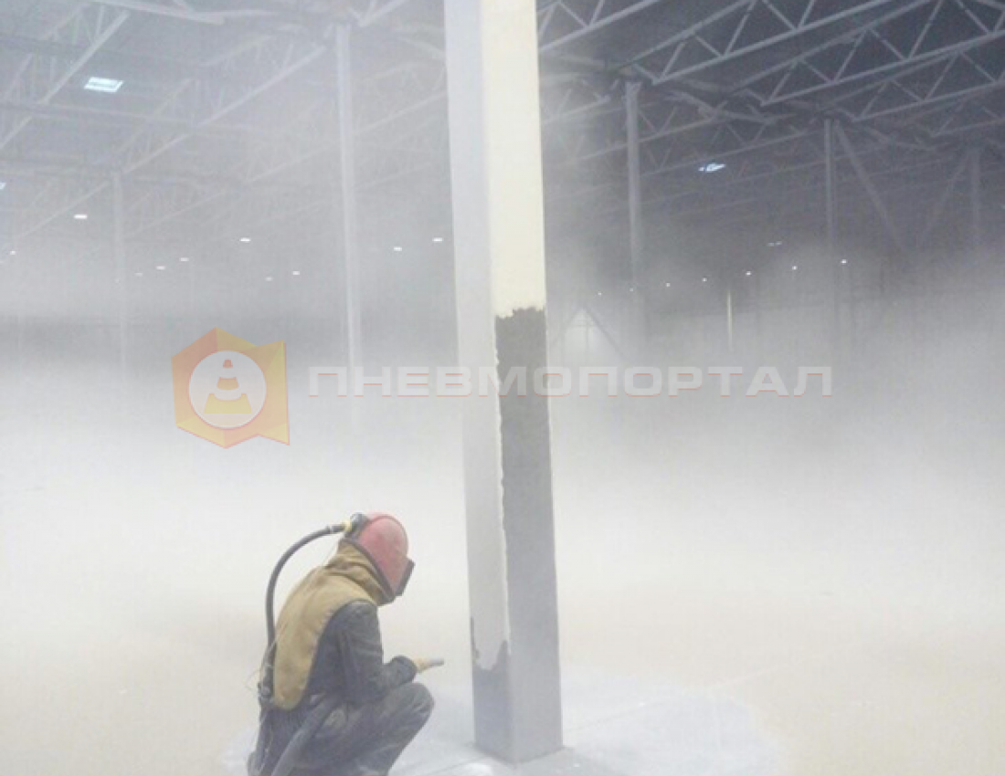 Удалили огнеупорную краску методом пескоструя Удалили огнеупорную краску методом пескоструя