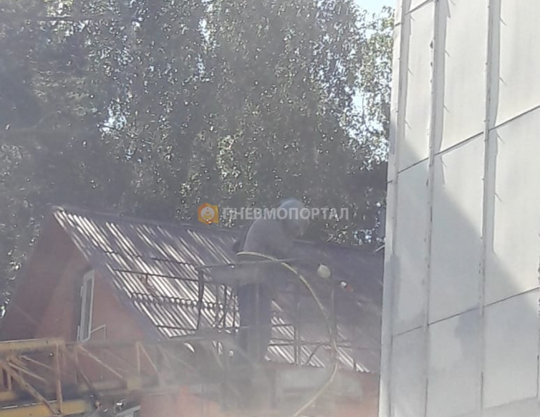 Пескоструйная обработка металлического ангара в п. Быково, Раменский район Пескоструйная обработка металлического ангара в п. Быково, Раменский район