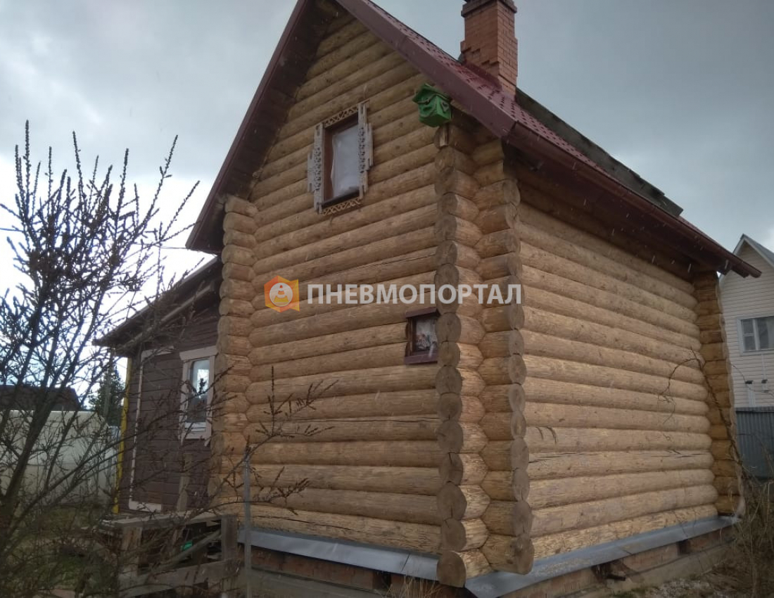 Шлифовка сруба с помощью пескоструйной очистки в Новой Москве, д. Руднево Шлифовка сруба с помощью пескоструйной очистки в Новой Москве, д. Руднево