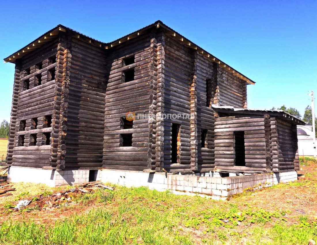 Пескоструйная обработка потемневшего деревянного сруба Истринский район, КП Старый Свет Пескоструйная обработка потемневшего деревянного сруба Истринский район, КП Старый Свет