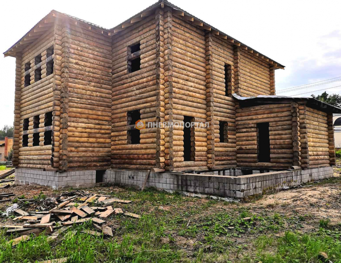 Пескоструйная обработка потемневшего деревянного сруба Истринский район, КП Старый Свет Пескоструйная обработка потемневшего деревянного сруба Истринский район, КП Старый Свет