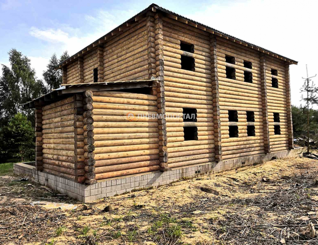 Пескоструйная обработка потемневшего деревянного сруба Истринский район, КП Старый Свет Пескоструйная обработка потемневшего деревянного сруба Истринский район, КП Старый Свет