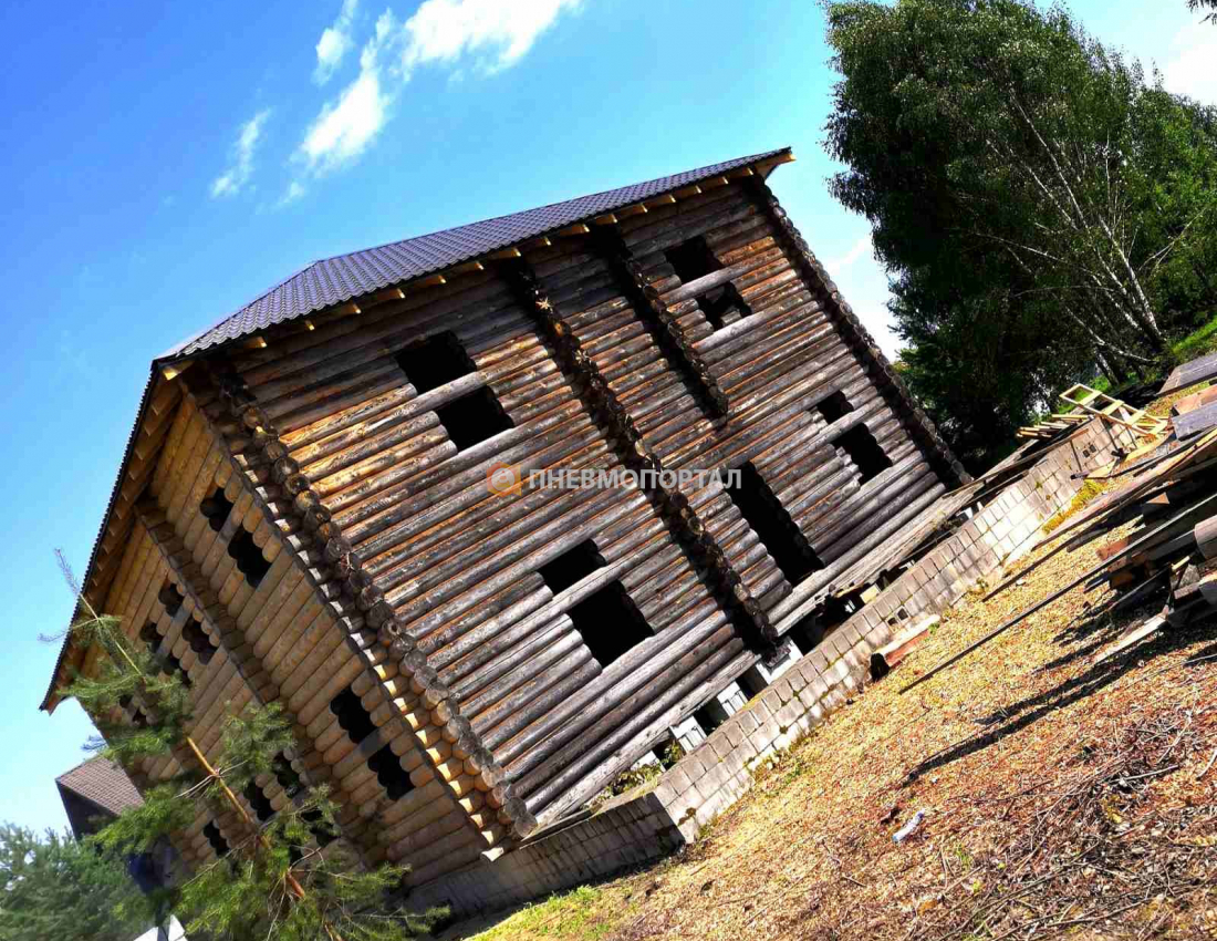 Пескоструйная обработка потемневшего деревянного сруба Истринский район, КП Старый Свет Пескоструйная обработка потемневшего деревянного сруба Истринский район, КП Старый Свет