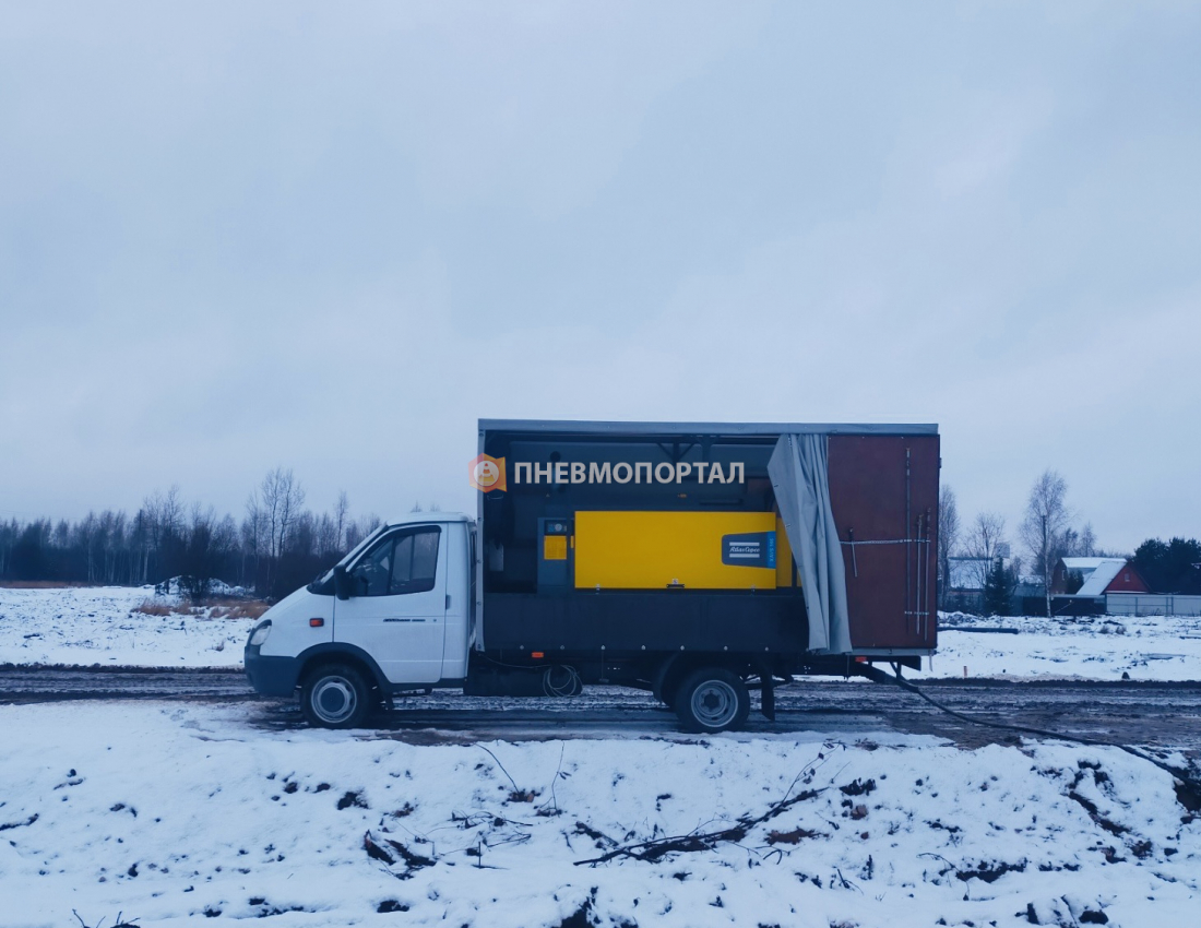 Аренда компрессора для опрессовки и очистки трубопровода с помощью прогона пыжа Аренда компрессора для опрессовки и очистки трубопровода с помощью прогона пыжа