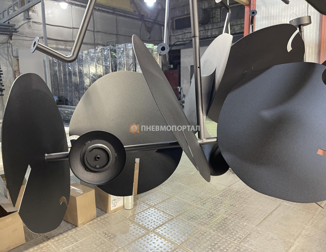 Порошковая покраска люстры в чёрный матовый Порошковая покраска люстры в чёрный матовый