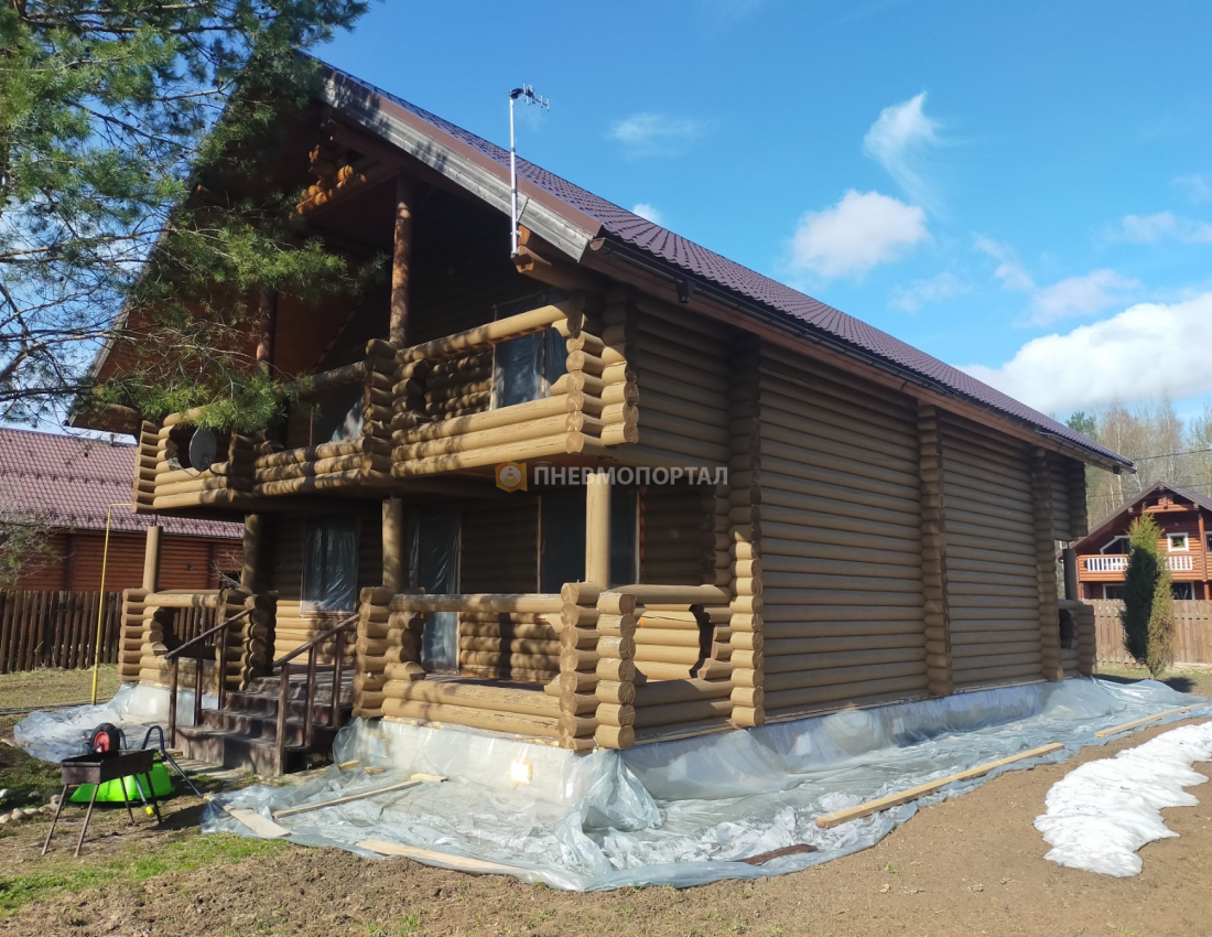 Пескоструйная обработка деревянного дома во Владимирской области, Александровский район, п. Маренкино Пескоструйная обработка деревянного дома во Владимирской области, Александровский район, п. Маренкино