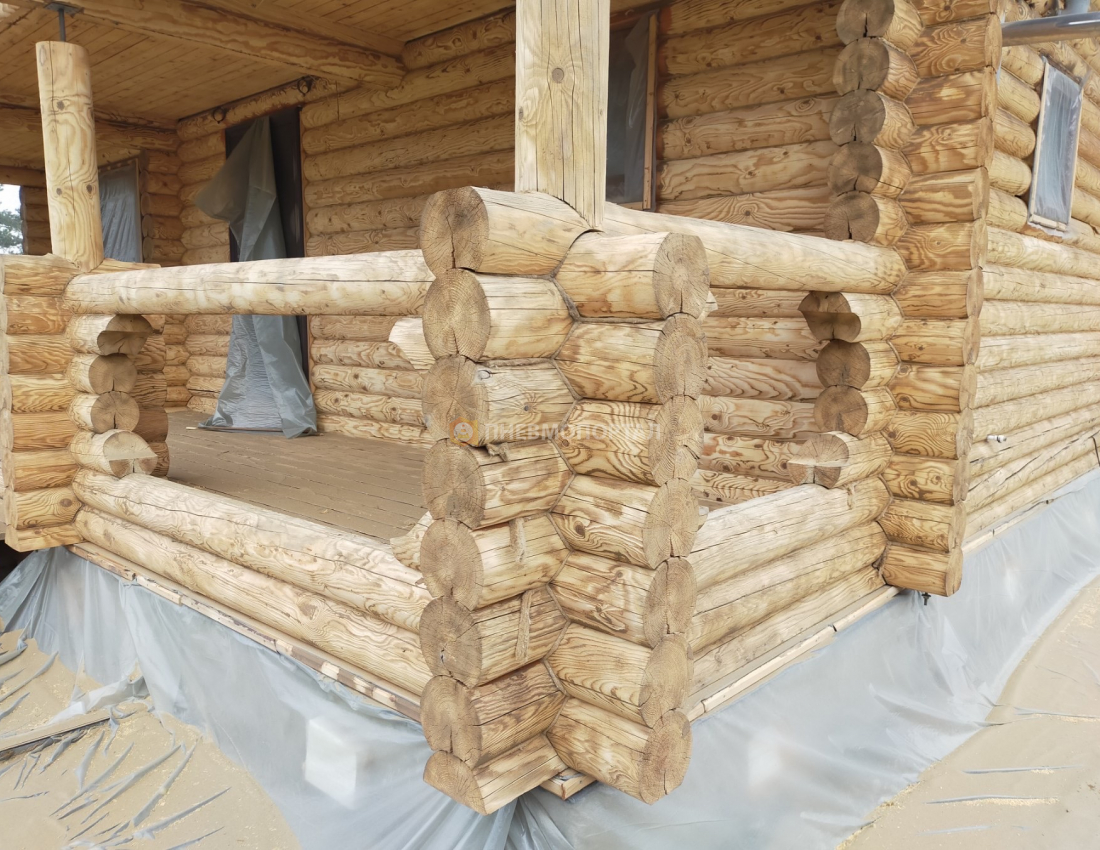 Пескоструйная обработка деревянного дома во Владимирской области, Александровский район, п. Маренкино Пескоструйная обработка деревянного дома во Владимирской области, Александровский район, п. Маренкино