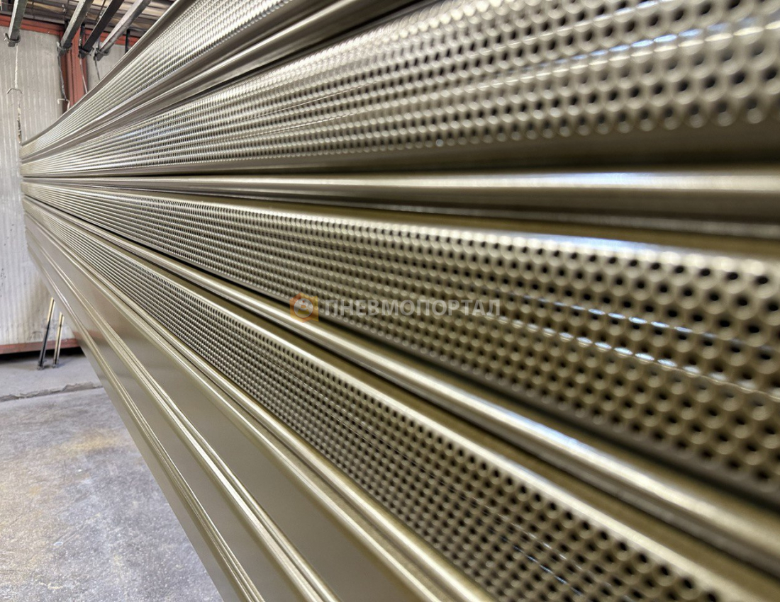 Порошковая покраска рольставни в RAL 6014 Порошковая покраска рольставни в RAL 6014