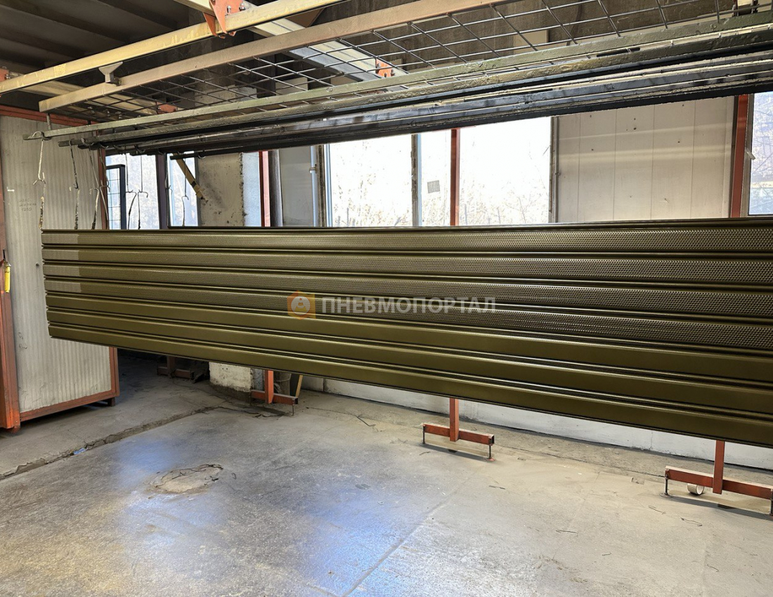 Порошковая покраска рольставни в RAL 6014 Порошковая покраска рольставни в RAL 6014