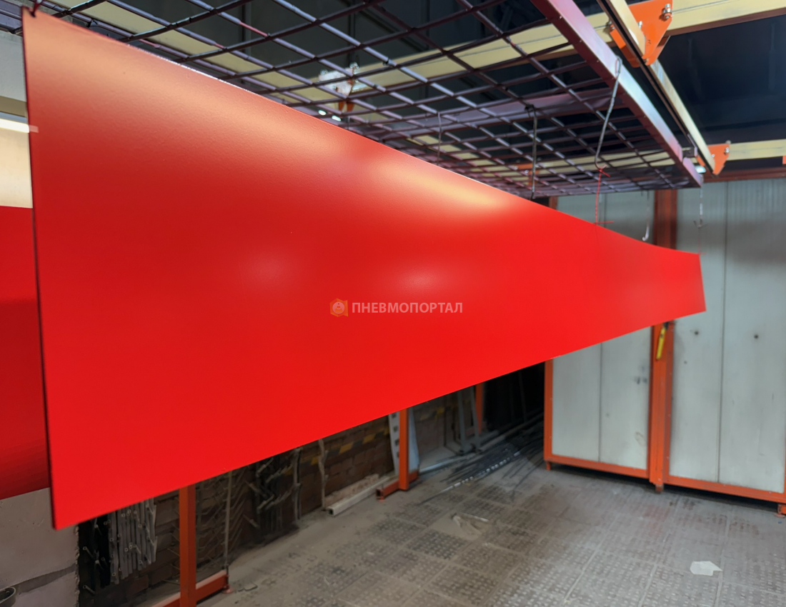 Порошковая покраска металлических листов с одной стороны Ral 3020 Порошковая покраска металлических листов с одной стороны Ral 3020