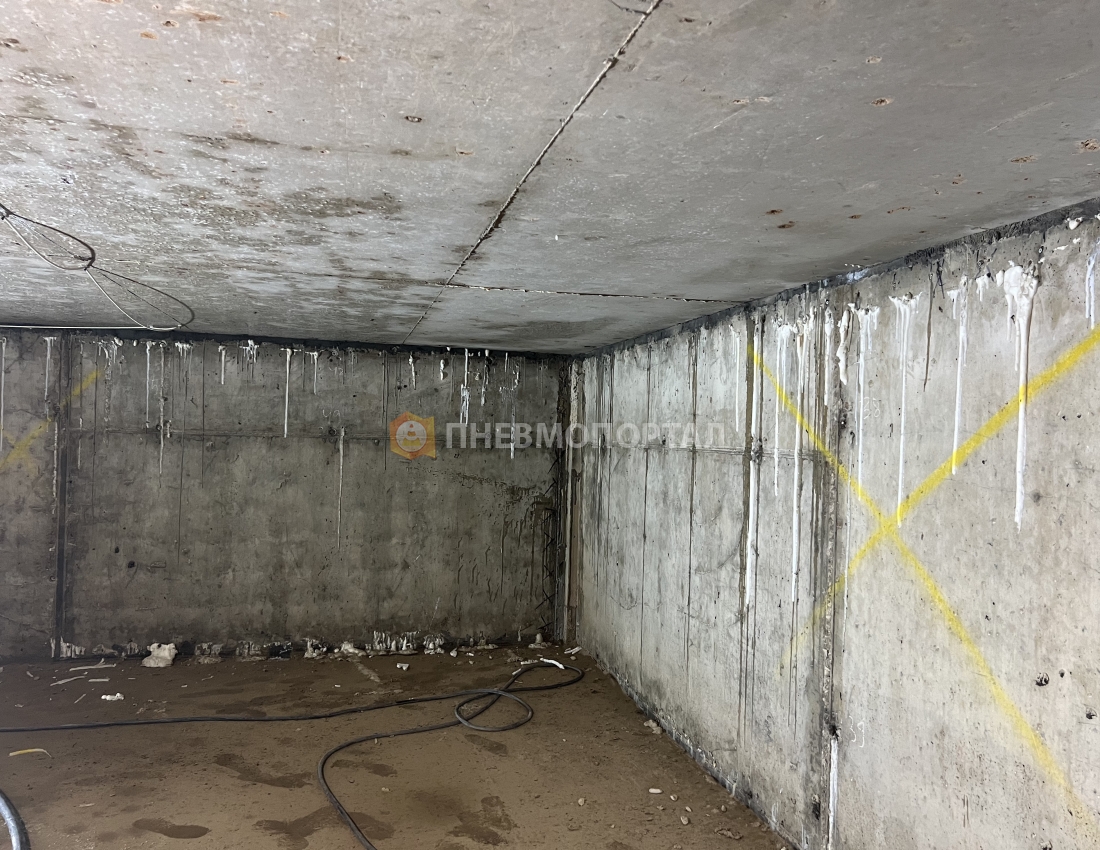 Пескоструйная обработка стен от эпоксидной смолы Пескоструйная обработка стен от эпоксидной смолы