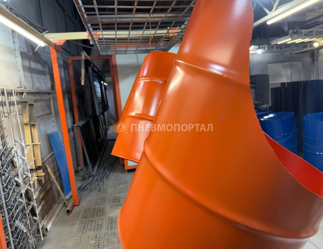 Порошковая покраска дизайнерских бочек в RAL 2008 красно - оранжевый Порошковая покраска дизайнерских бочек в RAL 2008 красно - оранжевый