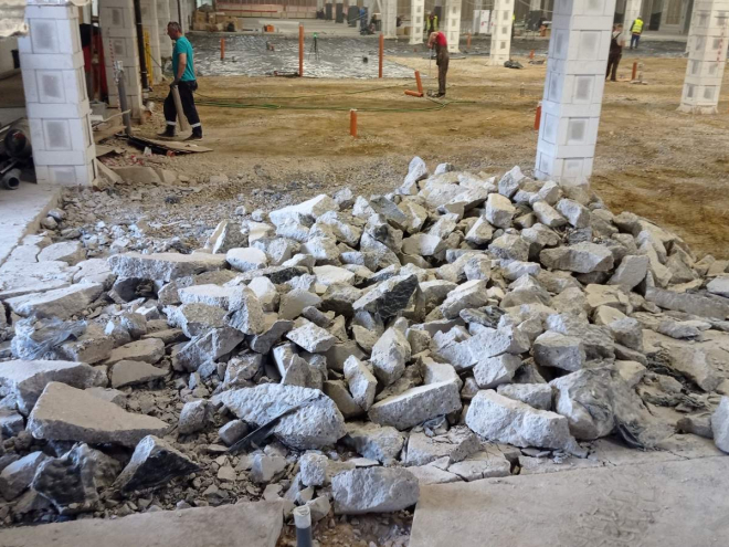 Демонтаж бетонной плиты в Зеленограде