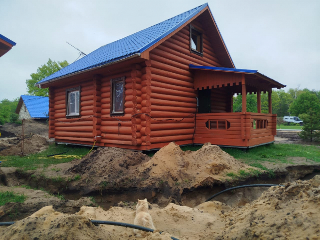 Пескоструйная обработка деревянного дома от краски в Рязанской области