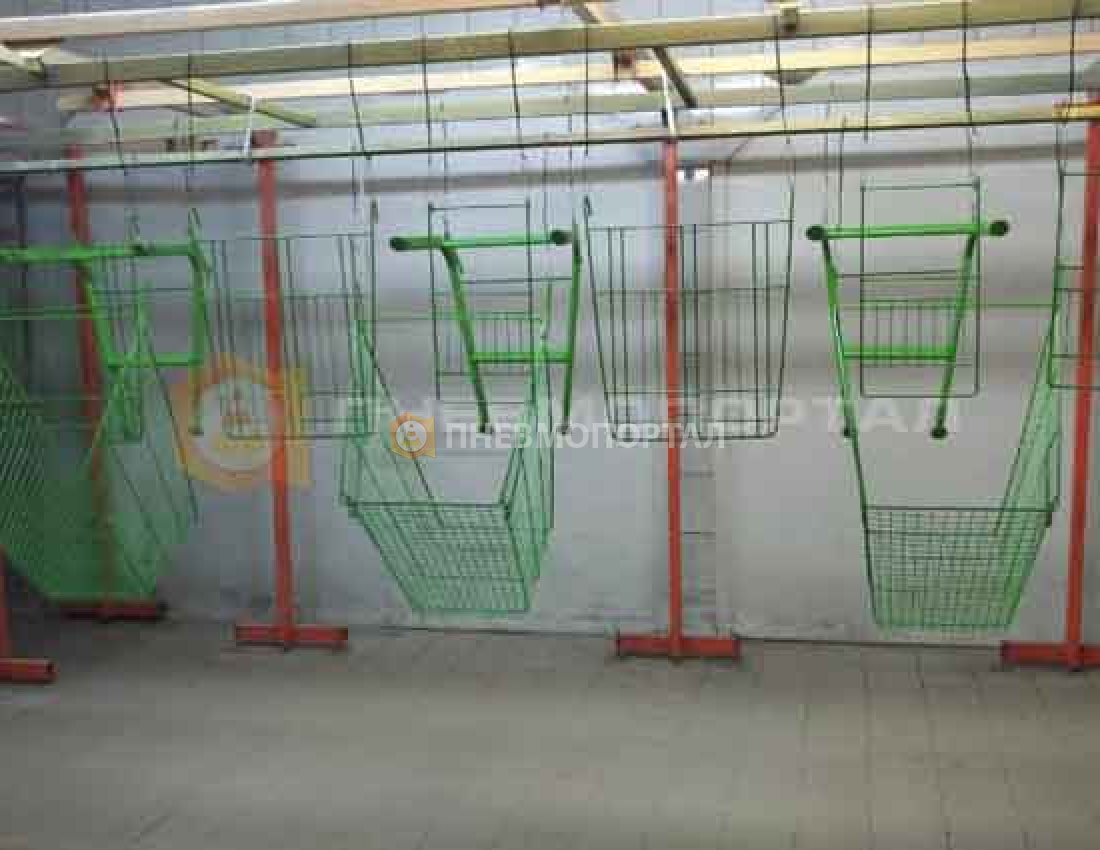 Произвели порошковую покраску продуктовых тележек для торгового центра