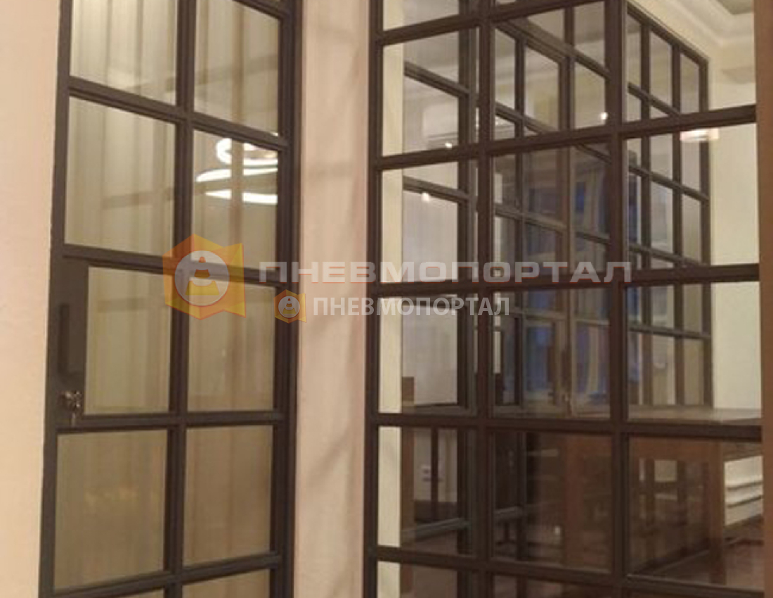 Порошковая покраска межкомнатных перегородок из металла