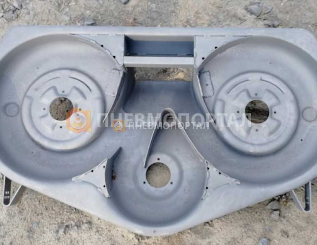 Пескоструйная обработка и порошковая покраска детали защиты газонокосилки