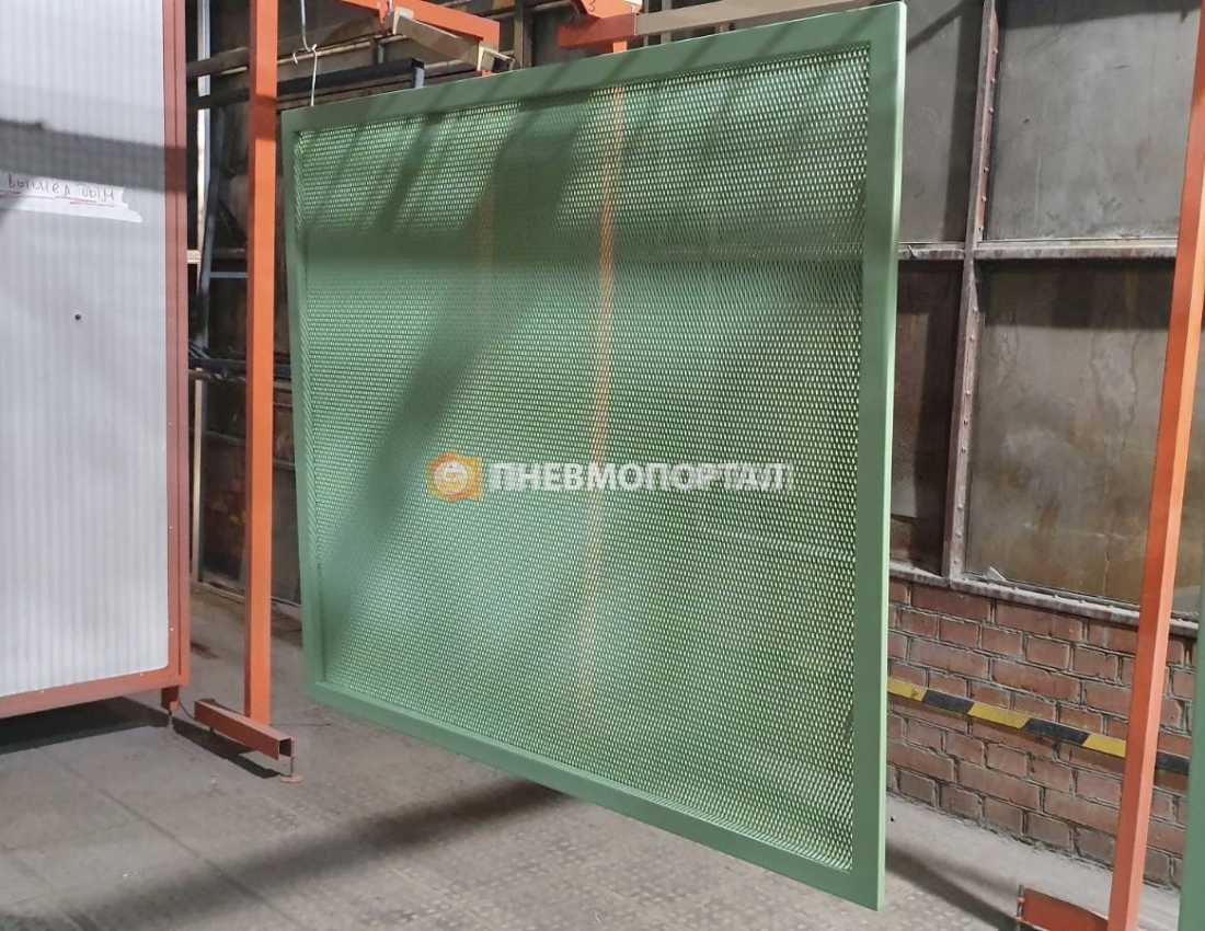 Порошковая покраска декоративных панелей для оформления офиса