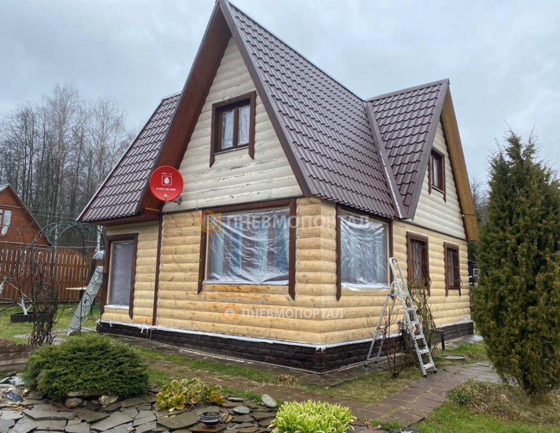 Пескоструйная обработка дома от краски Чеховский район, д. Власово