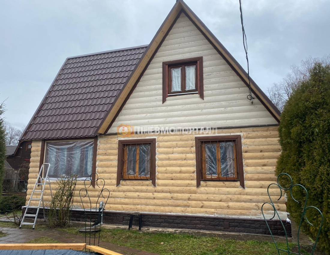 Пескоструйная обработка дома от краски Чеховский район, д. Власово