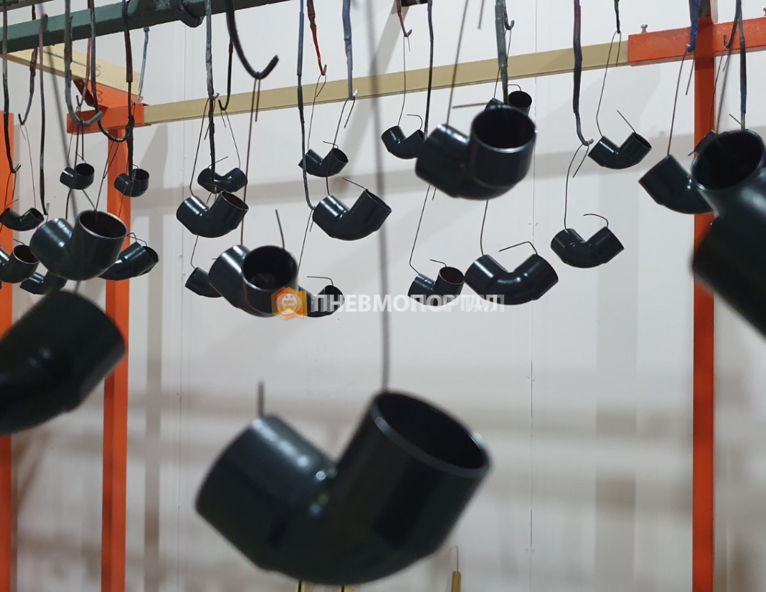 Порошковая покраска медных труб и соединительных элементов