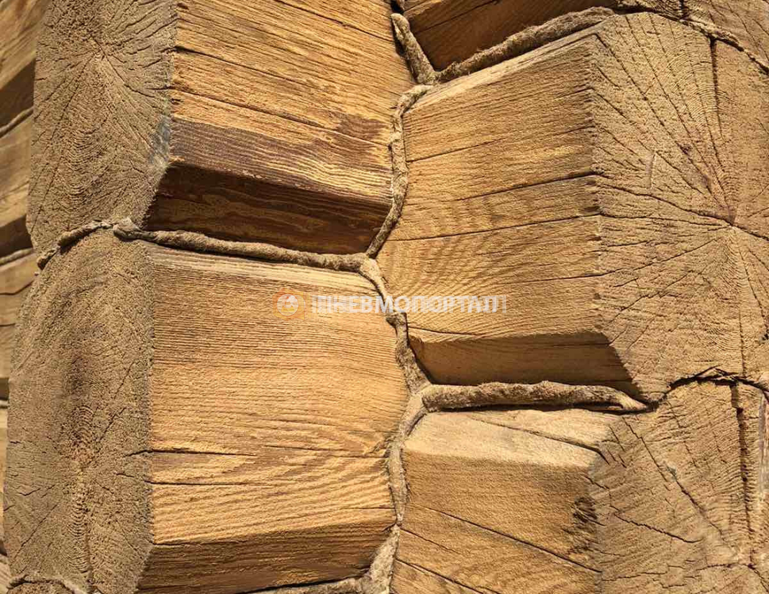 Снятие старого покрытия с бруса с помощью пескоструйного аппарата в Ногинском районе, д. Обухово