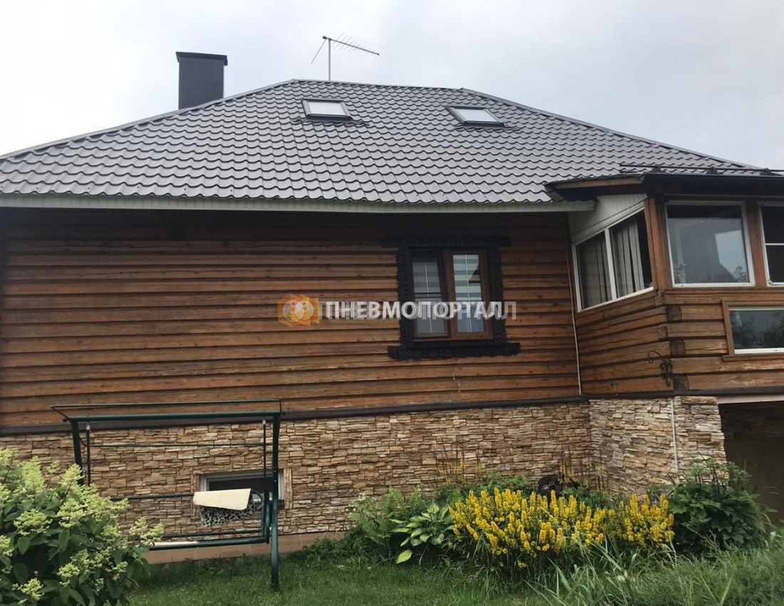 Снятие старого покрытия с бруса с помощью пескоструйного аппарата в Ногинском районе, д. Обухово