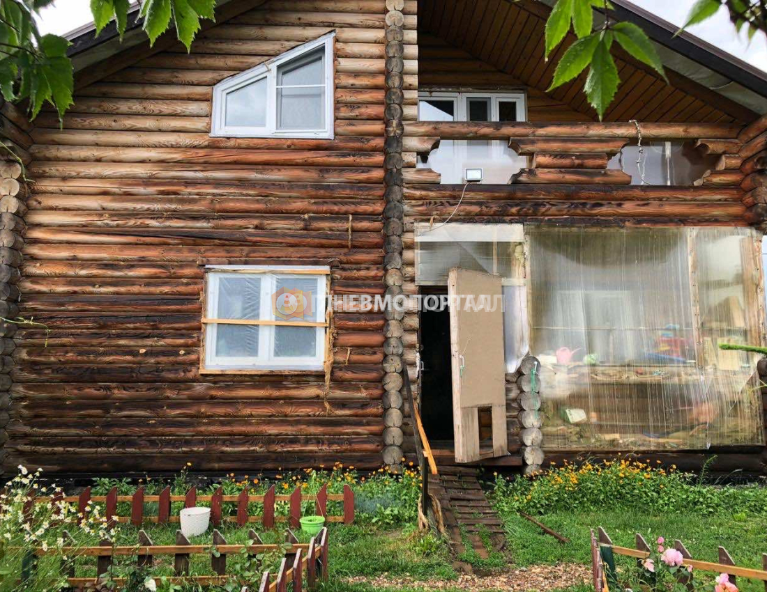 Очистка сруба дома с помощью пескоструйной обработки в д. Яковлево