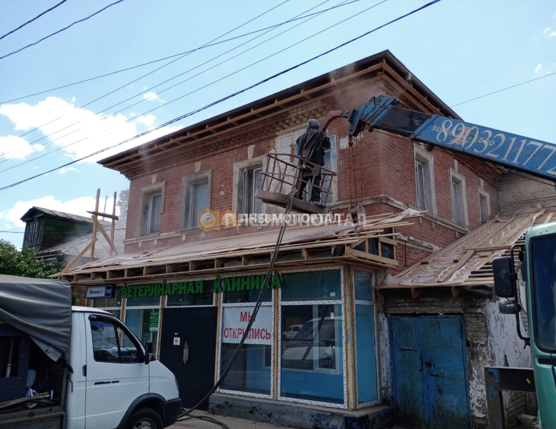 Пескоструйная обработка стен из кирпича от краски в Жилино 1, Люберецкий район