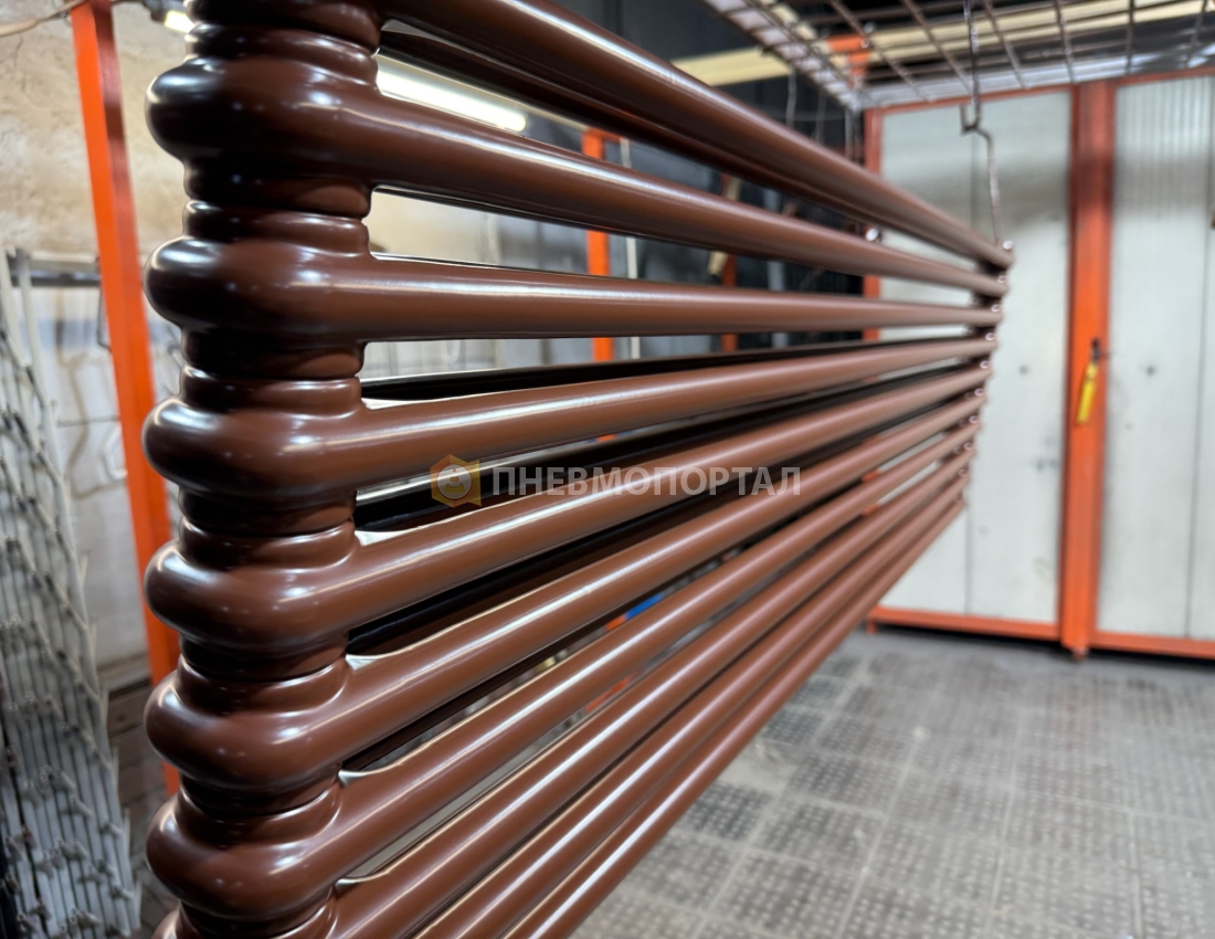 Порошковая покраска радиаторов Ral 8016 и Ral 7047